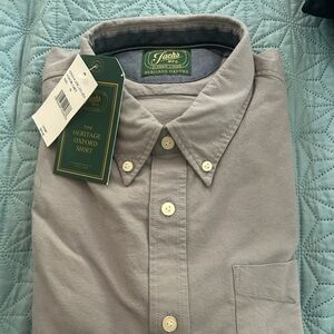 Jachs Gray Casual Button Down Shirt